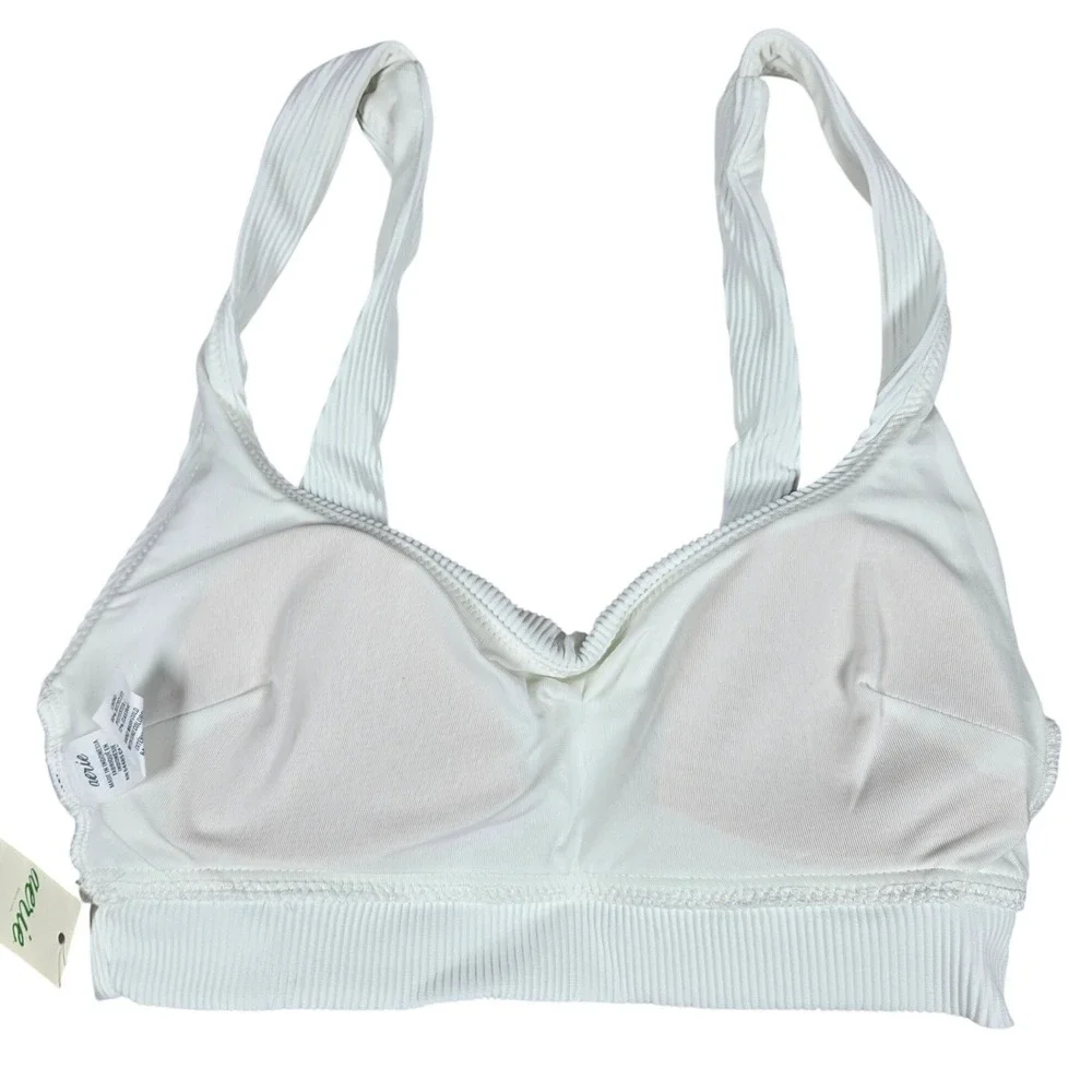 Aerie Scoop Ribbed Bikini‎ Swim Top White XXS